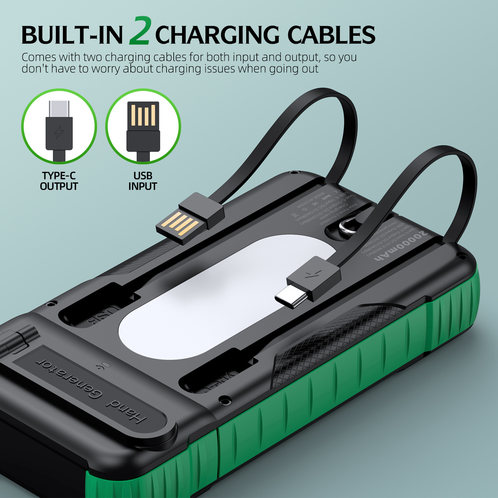 Batterie externe solaire à man - Portable Charger 20000Mah avis et prix